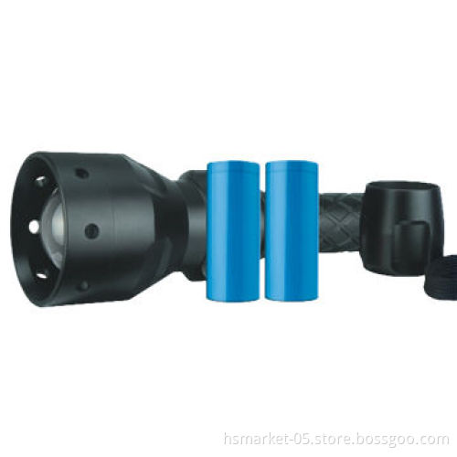 67mm wide angle 1200 lumen rechargeable LED flashlight